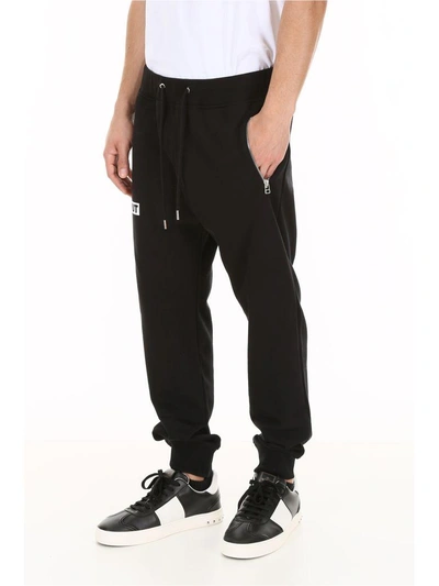 Shop Helmut Lang Logo Sweatpants In Black (black)