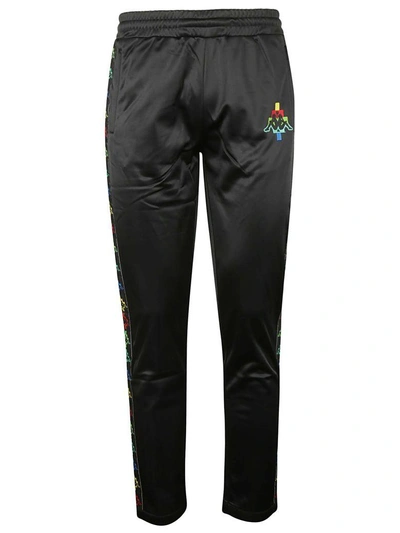 Shop Marcelo Burlon County Of Milan Kappa Track Pants In Black Multicolor