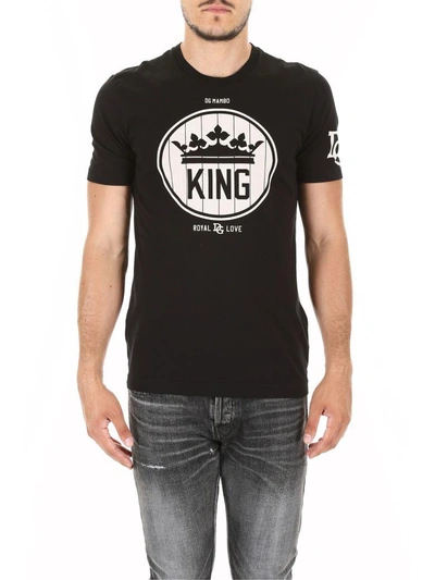 Shop Dolce & Gabbana King T-shirt In Nero|nero