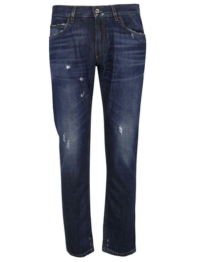 Shop Dolce & Gabbana Faded Jeans In S9001