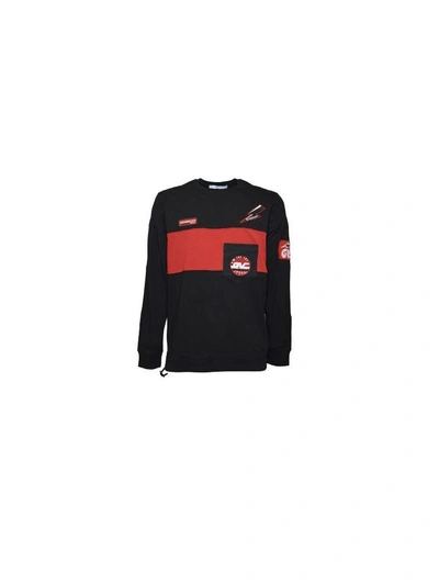 Shop Givenchy Logo Sweater In Black Red