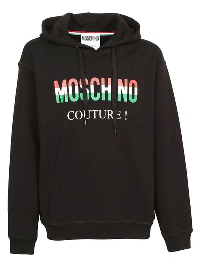 Shop Moschino Hoodie In Black