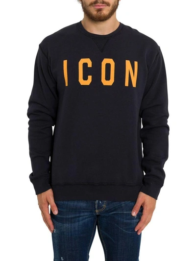 Shop Dsquared2 Sweatshirt With Icon Print In Blu