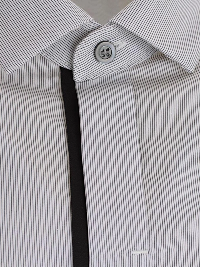 Shop Emporio Armani Shirt In Stripes White Black