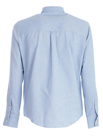 Shop Ami Alexandre Mattiussi Classic Wide-fit Ami De Coeur Shirt In Sky Blue