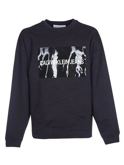 Shop Calvin Klein Jeans Est.1978 Logo Sweatshirt In Nero