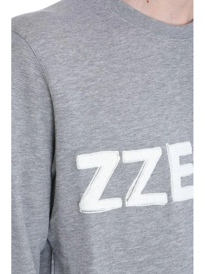 Shop Z Zegna Grey Cotton Sweatshirt