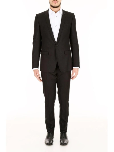 Shop Dolce & Gabbana Two-piece Suit In Jacquard (black)