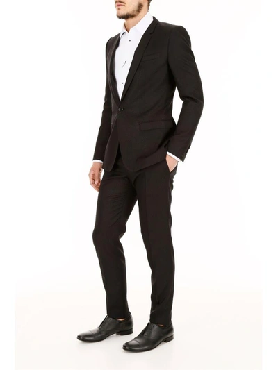 Shop Dolce & Gabbana Two-piece Suit In Jacquard (black)