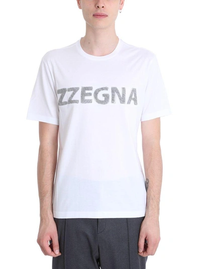 Shop Z Zegna White Cotton T-shirt