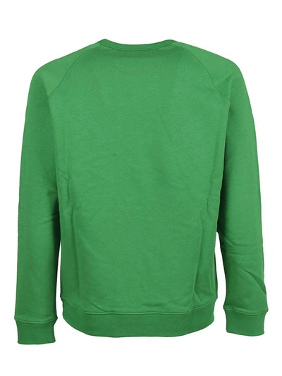 Shop Msgm Logo Sweatshirt In Verde