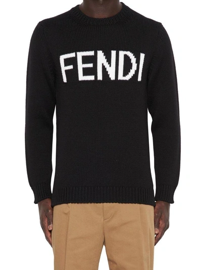 Shop Fendi Sweater In Black