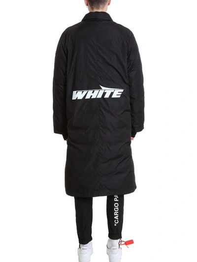 Shop Off-white Black Cotton Wing Off Padded Jacket