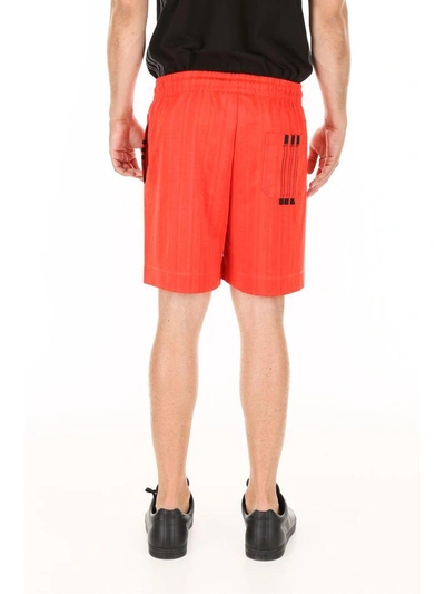 Shop Adidas Originals By Alexander Wang Soccer Bermuda Shorts In Corred Black (red)
