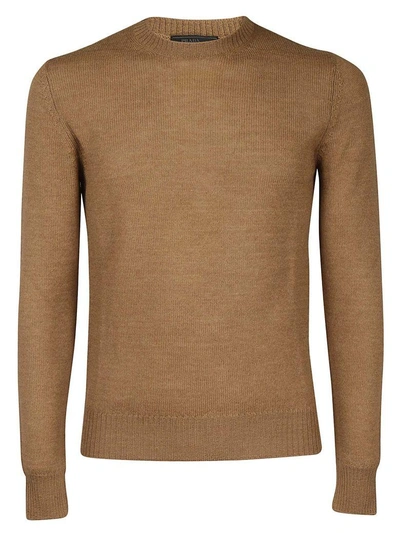 Shop Prada Classic Sweater In Fcammello