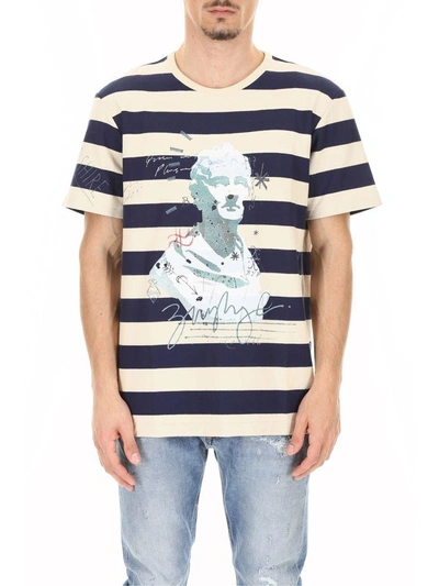 Shop Burberry Cotton Copperfield T-shirt In Off Wht-parade Redblu