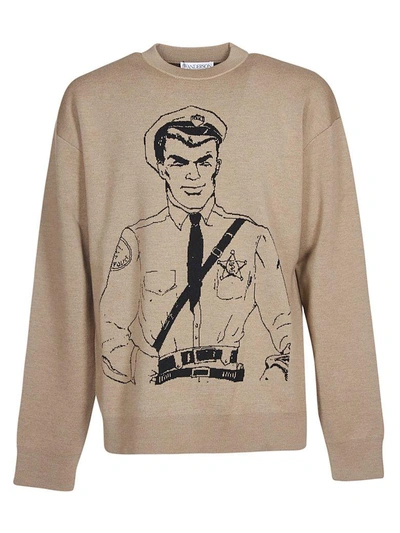 Shop Jw Anderson J.w. Anderson Policeman Sketch Jumper In Beige