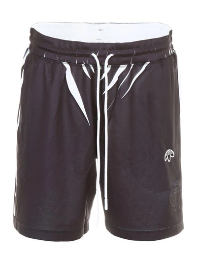 Shop Adidas Originals By Alexander Wang Aw Bermuda Shorts In Black White (black)