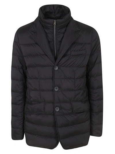 Herno Double Layer Down Jacket In Blu