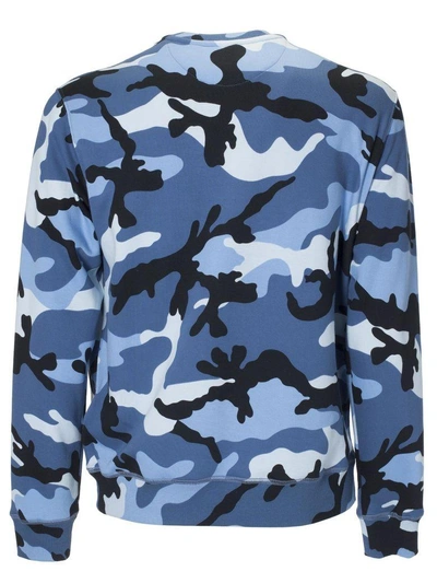 Shop Valentino Camouflage Print Sweatshirt