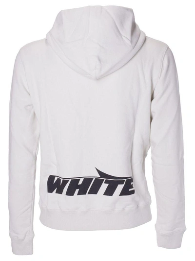 Shop Off-white Logo Print Hoodie In Off White