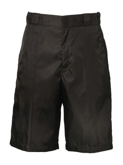 Shop Prada Classic Bermuda Shorts In Fblack