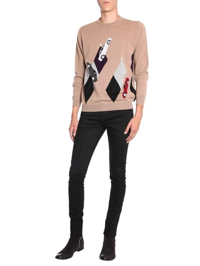 Shop Ballantyne Cashmere Sweater In Marrone