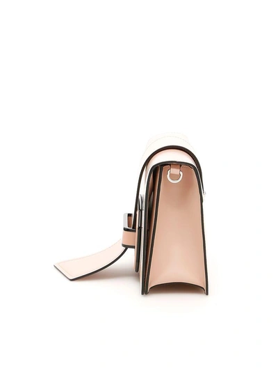 Shop Prada Leather Bag With Strap In Pesca|rosa