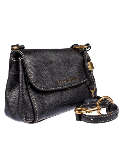 Shop Marc Jacobs Boho Grind Shoulder Bag In Black/gold