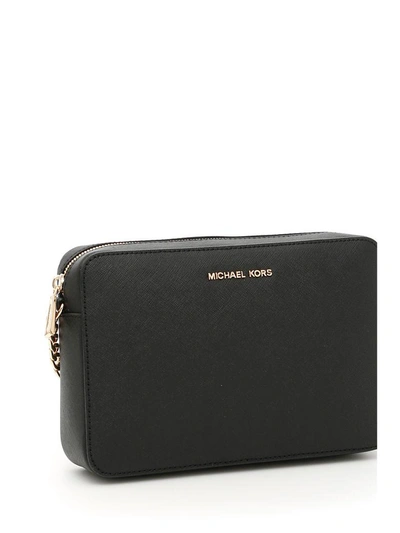 Shop Michael Michael Kors Leather Crossbody Bag In Black (black)