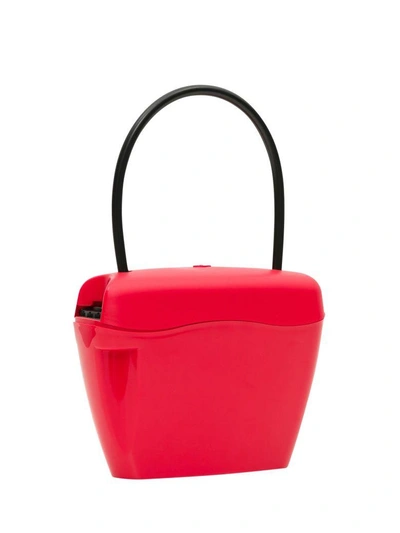 Shop Palm Angels Padlock Bag In Rosso