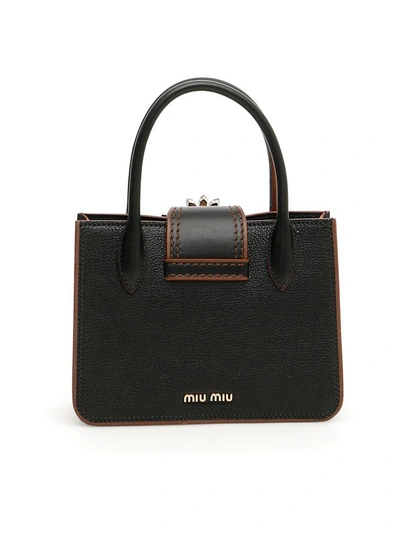 Shop Miu Miu Micro Miu Lady Bag In Basic