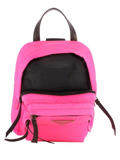 Shop Prada One Strap Double Pocket Backpack In F0fpink Fluo