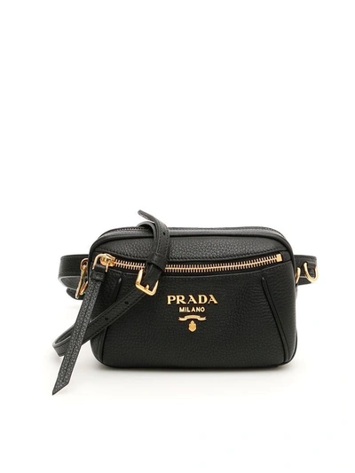 Shop Prada Leather Beltpack In Neronero