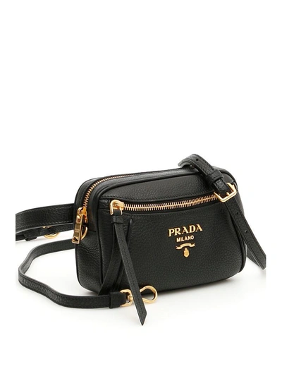 Shop Prada Leather Beltpack In Neronero