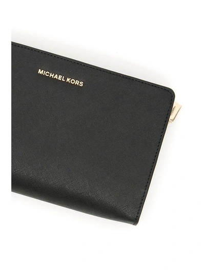 Shop Michael Michael Kors Crossbody Clutch In Blacknero