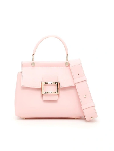 Shop Roger Vivier Viv Cabas Mini Bag In Baby Pink (pink)