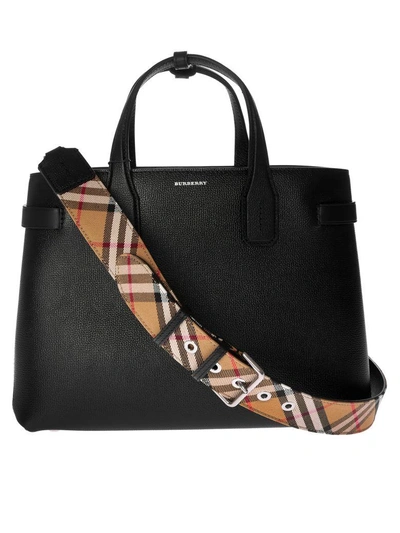Shop Burberry Medium Banner In Vintage Check Tote