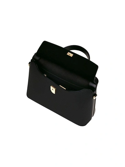 Shop Furla Onyx Leather My Piper Small Satchel In Black