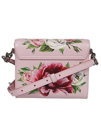 Shop Dolce & Gabbana Floral Shoulder Bag In Hdr40peonie Confetto