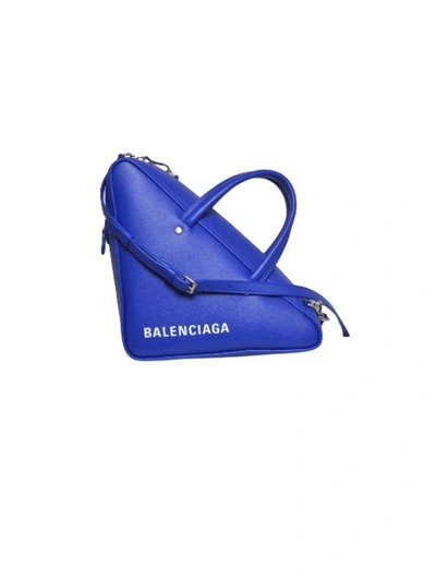 Shop Balenciaga Triangle Small Duffle Bag In Bleu Roi