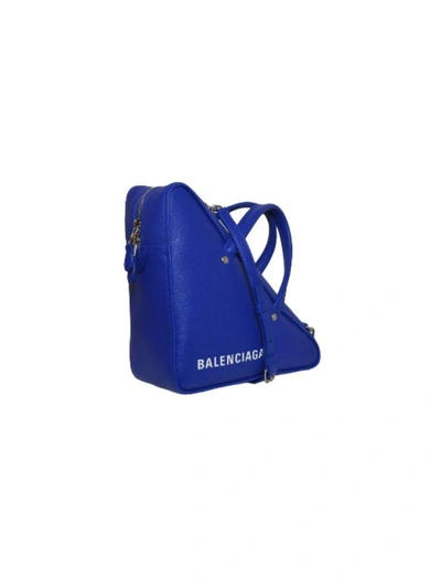 Shop Balenciaga Triangle Small Duffle Bag In Bleu Roi