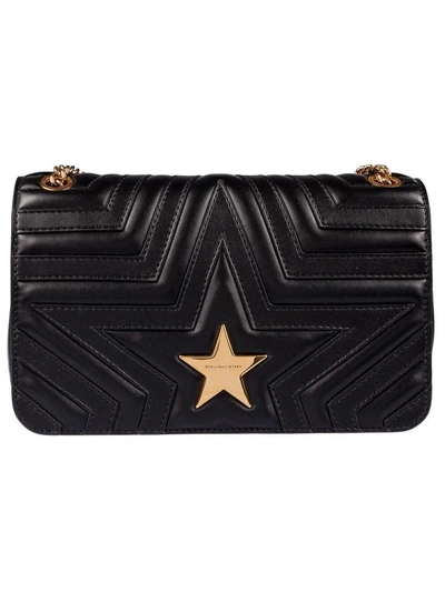 Shop Stella Mccartney Star Shoulder Bag In Black