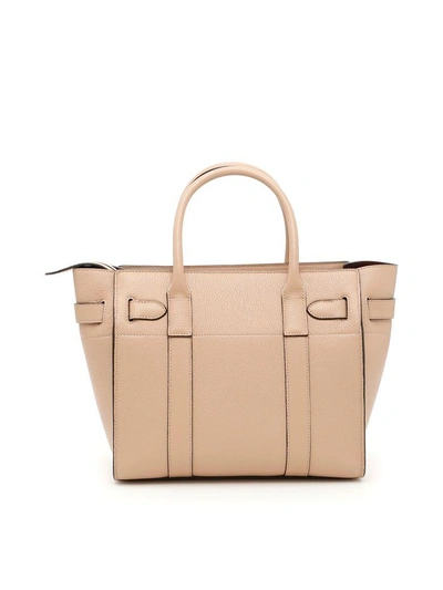 Shop Mulberry Zipped Bayswater Small Bag In Rosewaterrosa