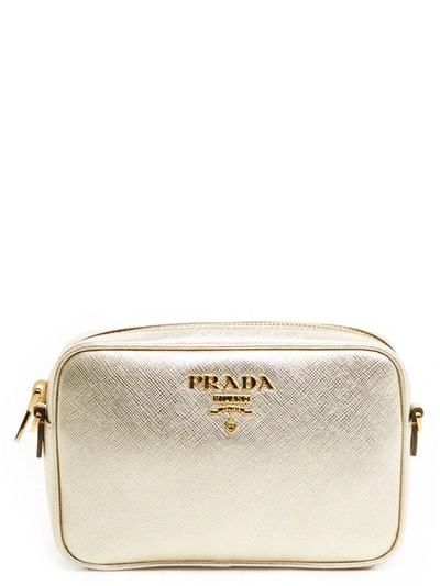 Shop Prada Bag In Gold