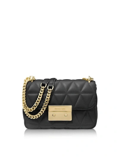 Shop Michael Kors Sloan Small Black Quilted Leather Shoulder Bag