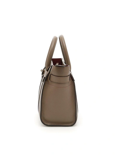 Shop Mulberry Zipped Bayswater Mini Bag In Claygrigio