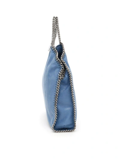 Shop Stella Mccartney Falabella Fold Over Tote Bag In Blue