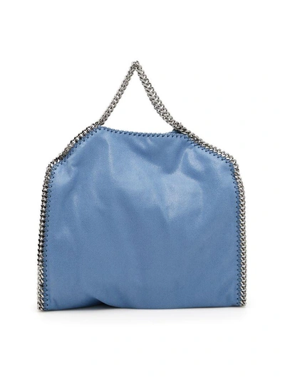 Shop Stella Mccartney Falabella Fold Over Tote Bag In Blue
