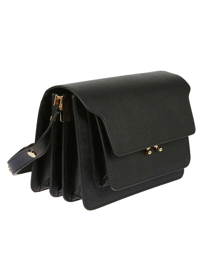 Shop Marni Trunk Shoulder Bag In Zn99n Black